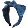 VASANA Blu Denim Headbands Bowknot Hair Hoop antiscivolo Wide Top Knot Head Band Moda Hairbands Donna Accessori per capelli