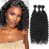 Rebasar Deep Wave Human Hair Bundles (10 10 10 Pollici) Capelli Veri Ricci Naturali Extension Tessitura Capelli Veri Naturali Umani Donna Capelli Umani Brasiliani 70g/pc Total 210g