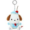 Sanrio Porta mascotte Sanrio Pochacco Sweet Cake Collection 6,1"H - Fragola e nastro