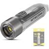 Nitecore Tiki Mini Torcia - Ricaricabile 300 Lumen - LED con luce ultravioletta - Torcia - Portachiavi impermeabile IP66 ([Trasparente])