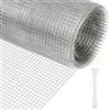CRESZZLE Rete per arvicole 40 cm x 7 m, filo intrecciato zincato, griglia metallica a maglia fine 6 mm x 6 mm, filo per voliera per orto rialzato e piccoli animali, rete per topi, filo per polli, filo per