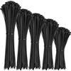 KEWUZY Set di 1000 fascette stringicavo nero, in nylon e plastica, resistenti ai raggi UV, resistenti al calore, per la gestione dei cavi, per uso domestico e industriale