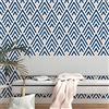 ICYEHAO Carta da Parati Blu,44.5 x 500cm Carta da Parati Azzurra Blu Geometrico Azzurro Pellicola Adesiva per Mobili,Cucina,Camera da Letto,Soggiorno,Bagno,Cucina