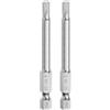 QUARKZMAN 2pz Punte per Cacciavite Chiave Esagonale 4mm (H4) Metrico 1/4 Attacco Esagonali 65mm (2,6) Punta Magnetica Lunghe Acciaio S2 Punta per Trapano Piatta Grado Industriale per Viti