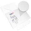 Craft UK Limited Craft UK 273 - Confezione da 50 biglietti e buste, formato C6, Bianco martellato., A6