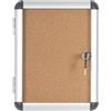 Bi-Office Enclore - Bacheca In Sughero, 1 x A4, Bacheca Con Anta Battente Per Interni in Alluminio, 280 x 367 mm