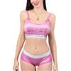 LittleForBig Biancheria da notte unisex in seta con bretelle cami-Top, pantaloncini sportivi My First Sissy Training, set di bralette con inserti rimovibili, Colore: rosa., M