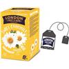 LONDON F&H COMPANY London Fruit® | Infuso Camomilla Naturalmente Senza Caffeina | Fiori di Camomilla Tisana in Filtri - 20 Bustine (30 Gr)