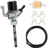 GMMG Rubinetto benzina, rubinetto del carburante, rubinetto della benzina con sacco d'acqua, kit tubo della benzina per Simson S50 S51 S53 S70 S83 SR1 SR2 MZ ES(7 pezzi)