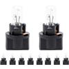 LifgWas 10 Pezzi Lampada Portalampada in Vetro Lampadine T5 Led 12v Luci Cruscotto Auto Con Portalampada Nero Auto Cruscotto Strumento Pannello Lampadine Per Sostituzione Interna