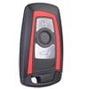 Car Passion Guscio Chiave Telecomando Compatibile con BMW SERIE F 1 3 5 7 X1 X3 X5 X6 Cover Scocca Ricambio 3 Tasti Striscia Rosso Riparazione Sostituzione Lama Vergine Immagine Bagagliaio