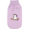 Record - Maglioncino per Cani Magic Land, Lunghezza dorso 50 cm. Maglione con Collo Alto, Ricamo Unicorno, Foro Guinzaglio e Passante Zampe Posteriori | Lilla, XL