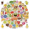 Amitorfo 100 Adesivi Kawaii Food - Adesivi in PVC vinilico lucido impermeabile, circa 6 cm, frutta e verdura, snack, dolci, sushi e bevande - per bottiglie d'acqua, laptop, cover per cellulari, quaderni