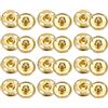 QUARKZMAN 12 Set Bottoni Automatici da Cucire 17mm Bottoni Automatici a Pressione Metallo per Chiusura Borse, Vestiti, Cucito, Artigianato, Oro