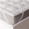 Niagara Sleep Solution Niagara Topper matrimoniale 160 x 190 Spessore 2 cm in bambù - Traspirante e fresco, progettato per alleviare il mal di schiena - Il coprimaterasso con tasca profonda si adatta a materassi 20x50 cm