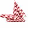 texpot Tovaglia rustica, motivo a quadri da 5 mm, runner da tavolo, tovaglioli, 100% cotone (50 x 50 cm, 6 pezzi, rosso/bianco a quadretti)