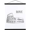 Ywlake Sanauto Cornice a guida magnetica in legno per poster, supporto magnetico per poster, supporto per cornici, per immagini e fotografie, 75 x 50 cm (75 cm, nero)