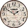 Toudorp Orologio da Parete da 30 CM Numeri Arabi di Facile Lettura Orologio da Parete Rotondo in Legno Silenzioso a Batteria Orologio retrò in Stile Country Francese