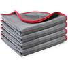 VEGCOO 4 panni in fibra di carbonio, panno in microfibra senza traccia per lucidare, salvietta per vetro, auto, stoviglie, cucina (30 x 30 cm) (4 pezzi)
