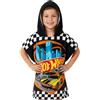 Get Trend Hot Wheels Asciugamani Bagno Telo Mare con Cappuccio per Bambini Asciugamano Cotone 100% Poncho Mare Piscina (Nero Hot Wheels, 4-9 Anni)
