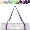 TECEUM Cinghia Premium per Tappetino da Yoga - Cotone Extra Morbido e Spesso - Morbida sulla Pelle e Antiscivolo - Supporto Regolabile per Tutti i Tappetini da Yoga [Tappetino Non Incluso]