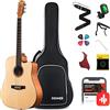 Donner Chitarra Acustica Cutaway 41 Pollici Chitarra 4/4 per Adulto Studente Principiante Chitarra Acustica Kit con Accordatore Capo Corde Naturale