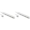 Electraline 61910 Multipresa Super Slim Salvaspazio 23 mm, 4 Posti Bivalenti 10/16A, Spina 90° 16A, Cavo 1.5 M (Confezione da 2)