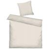 Herding TOM TAILOR Set di biancheria in raso, 2x 80x80 cm + 200x220 cm, 100% cotone, con bordatura e ricamo del logo, con chiusura a cerniera, FINE STRIPES beige e bianco (Sunny Sand & Off White)