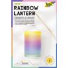 folia 996-1 - Rainbow Lantern DIY-KIT, ca. Ø 15 cm x 22 cm - Set fai da te per realizzare una lanterna dai colori dell'arcobaleno, incl. luce LED, 2 batterie e adesivo