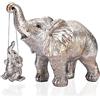 ZJ Whoest Elefante Decorazione a forma di elefante, porta fortuna, salute e forza. Regali a forma di elefante per donne, regali per la mamma. Decorazioni applicabili a casa, ufficio, mensola