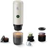 BENFUCHEN Macchina da caffè portatile 3 in 1 19 bar con riscaldamento automatico, compatibile con capsule NS e DG e caffè macinato per campeggio, escursioni, viaggi e casa (bianco)