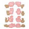 KONFEN Set di 8 formine 3D Animali della giungla Plastica Biscotti, formine per fondente di compleanno Pasticceria Dessert, Pecora Koala Lama Pinguino Canguro Cigno Rinoceronte Riccio