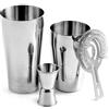 WANDGU Set di 3 shaker Boston in acciaio inox, WANDGU da 450 ml + 600 ml, shaker da cocktail in acciaio inox 304, strumenti professionali per bar per tutti gli amanti del cocktail e della casa