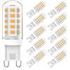 RuLEDne G9 LED dimmerabile bianco caldo 2700k, 3W LED G9 di ricambio 25W 28W 33W lampadina alogena, nessuna lampadina LED G9 sfarfallio, 320LM, angolo del fascio di 360 gradi G9 lampadina a incandescenza