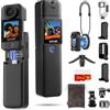 SJCAM C300 Action Cam 4K &64G Card,Vlog Camera con Stabilizzazione 6-Assi,Doppio Schermo Touch,7Ore di Autonomia, Impermeabile 30M, Grandangolo 154° Microfono Integrato