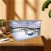 1/64 Model Car Scene Box Diorama With With Light Background Garage per auto a