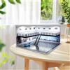 1/64 Model Car Scene Box Diorama With With Light Background Garage per auto a