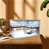 1/64 Model Car Scene Box Diorama With With Light Background Garage per auto a