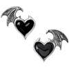 Alchemy Gothic BlackSoul Donna Set di orecchini colore argento peltro