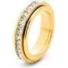VCCKNB JEWELRY Anelli anti-ansia, anello con zirconia, anello anti-ansia per donne e ragazze, anello anti-stress, anello per la meditazione, anello con banda (Oro, J)