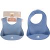 DORON & CHARLIE - Bavaglino - Pasto Del Bambino - 056602 - Blu - Silicone - Design Costume - Regolabile - Lavabile - Impermeabile - 1a Età - Bavaglino Morbido - Puericultura - A Partire da 3 mesi