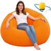 DASIAUTOEM Pouf gonfiabile, poltrona gonfiabile, divano con pompa ad aria, pouf da gioco, per allevare, per adulti e bambini, per soggiorno, cameretta dei bambini, interni ed esterni (arancione)