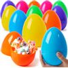 JOYIN 24 pezzi giganti uova di Pasqua in plastica da 6 pollici, con uova vuote luminose, regalo per feste a tema Pasqua, caccia alle uova di Pasqua