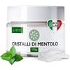 Detox Organica-Cristalli di Mentolo Sauna-100 g-Menta pura al 100%-Accessori Per Sauna-Sauna da casa-Sensazione Rivitalizzante - Rinfresca e Stimola i Sensi