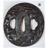 Antica guardia spada giapponese Tsuba Samurai Katana ferro H-0096