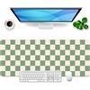 Ridilozey Tappetino per mouse verde XL Gaming Mousepad Boemia Desk Pad a griglia grande Desk Mat Retro accessori da ufficio sottomano da scrivania donna 80x30cm (Boemia Verde)