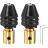 QUARKZMAN 2 Pezzi Mandrino Senza Chiave 2.3mm Albero Rotondo 3mm Diametro Foro Adattatore Di Conversione 0.012-0.13 Cambio Rapido Senza Filo Trapani A Batteria Fai Da Te, Nero