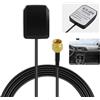 unillea Antenna GPS attiva con spina SMA 3 m, cavo RG174, impermeabile per auto GPS, 4G LTE GPS Tracker, monitoraggio in tempo reale, allarme di sicurezza per veicoli, moto, camion e molto altro ancora