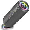 dotn Cassa Bluetooth Portatile, Nuovo 20W Potente Altoparlante Bluetooth Grey, Driver Doppio Basso, Accoppiamento TWS, IPX7 Impermeabile, Ideale Per Attività All'aperto