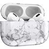 MyGadget Cover Rigida Compatibile con Apple AirPods Pro 2a Generazione [ 2022 ] - Hardcase Antiurto - Case per Cuffie Auricolari - Skin Marmo Bianco